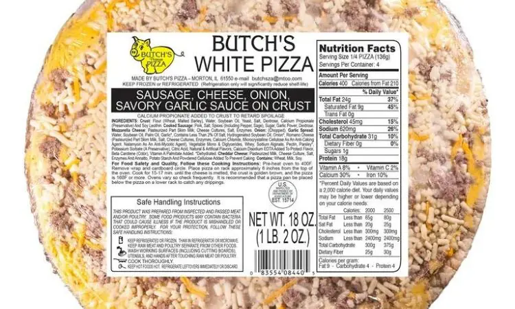 Butchs White Garlic Pizza