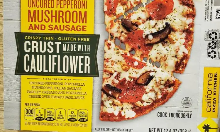 california pizza kitchen mushroom pepperoni sausage pizza cauliflower crust