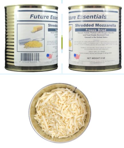Freeze Dried Shredded Mozzarella Cheese Can