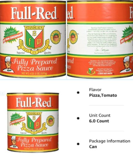 Full Red Pizza Sauce 10 Pack of 6 Fully Prepared