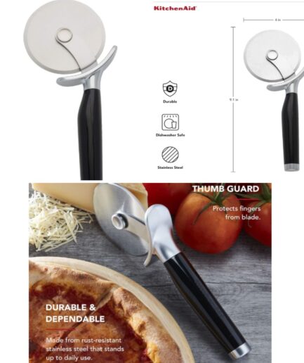 KitchenAid 9 Pizza Wheel Sharp Safe Dishwasher Safe
