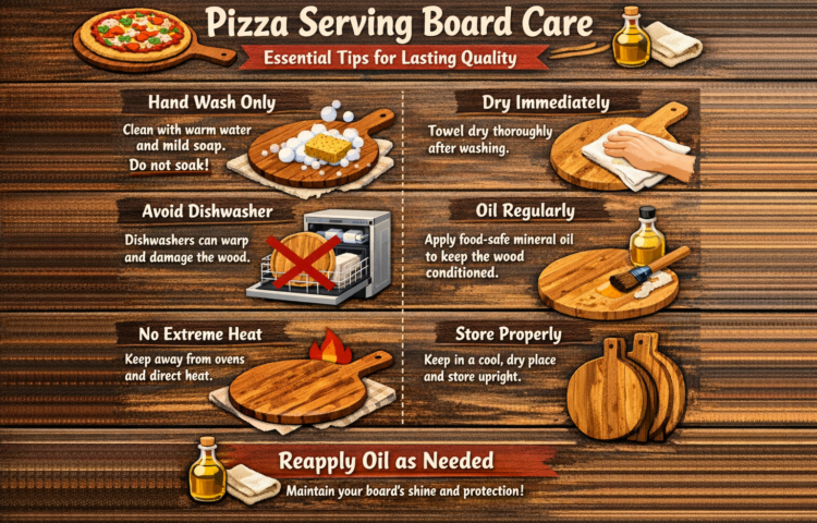 Pizza Serving Board Care