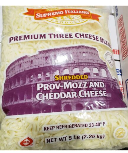 Supremo 3 Cheese Blend Provolone Mozz Cheddar 5lbs
