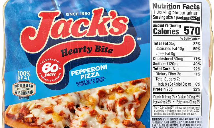 jacks sausage and pepperoni pizza nutrition